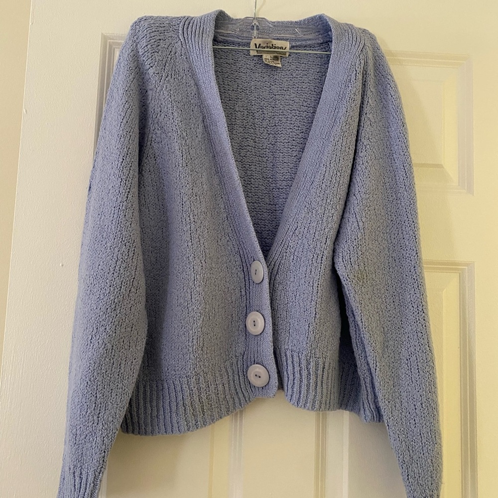 Lavish Lavender Button-Up Cardigan